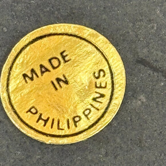 Vintage Oval Planter Bucket Handles Scalloped Edge Metal Folk Art Hand Painted - Picture 10 of 10